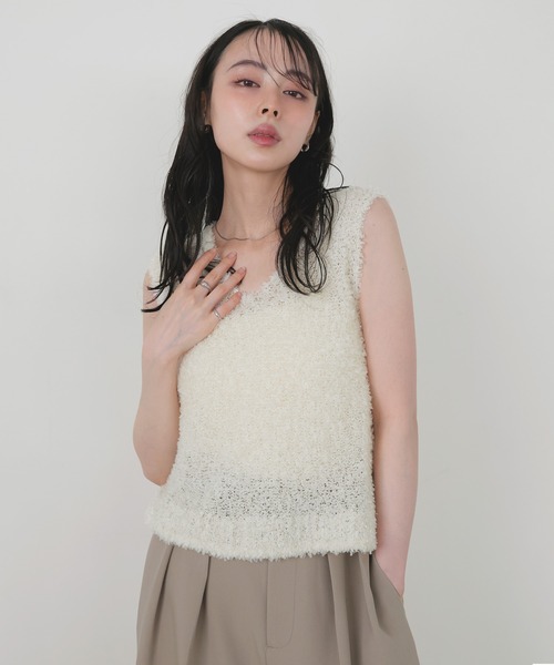 LIAN（リアン）の「サマーフェザーニットベスト（ベスト・レディース・ピンク/ベージュ/アイボリー/ブラック・FREE）」の18枚目の写真