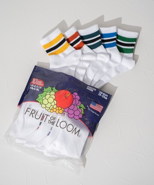 FRUIT OF THE LOOM(フルーツオブザルーム)の「<10足セット>【FRUIT OF THE LOOM】Q FTL 10P TC/ミドル丈ソックス/メンズ(ソックス/靴下・メンズ・マルチ・25cm~27cm)」の8枚目の写真