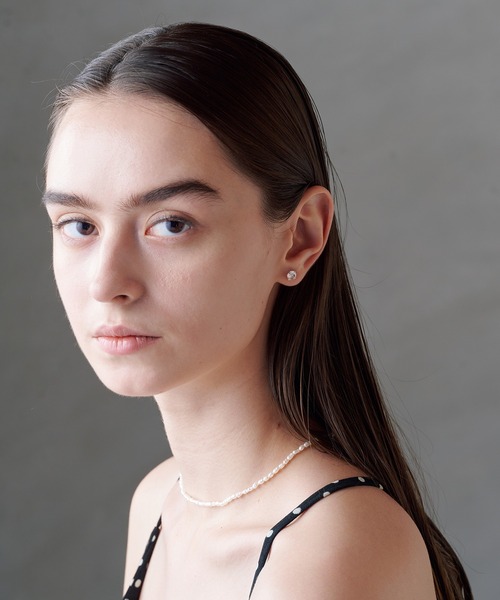ALLURELLE(アリュレル)の「【ALLURELLE】silver925 キュービックジルコニアピアス L KNF-TP(ピアス(両耳用)・レディース・シルバー・L)」の5枚目の写真