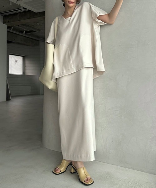 WILLFULLY（ウィルフリー）の「pocket design constructive kaftan tops（その他トップス・レディース・ブラック/チャコールグレー/ベージュ系その他・FREE）」の13枚目の写真