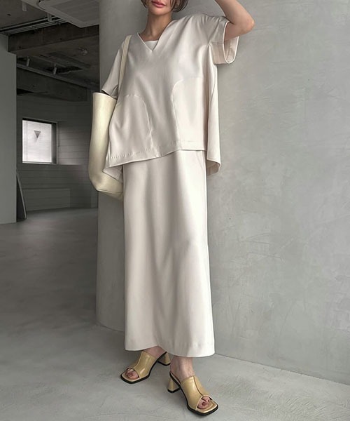 WILLFULLY（ウィルフリー）の「pocket design constructive kaftan tops（その他トップス・レディース・ブラック/チャコールグレー/ベージュ系その他・FREE）」の14枚目の写真