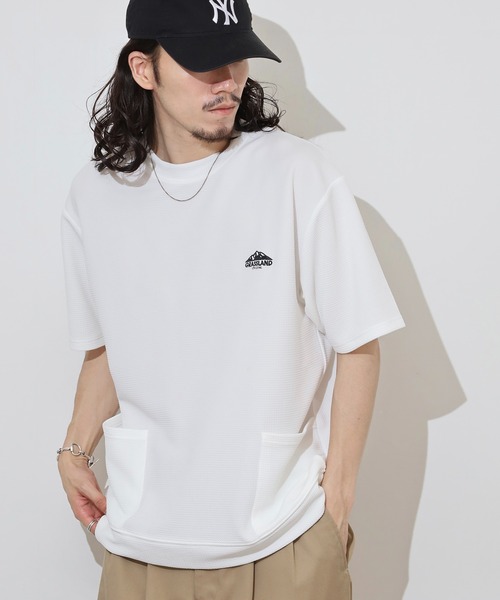 FUNALIVE(ファンアライブ)の「ドライ ダブルポケ ロゴ 半袖 Tシャツ(Tシャツ/カットソー・メンズ・ブラック/チャコールグレー/ネイビー/ホワイト・L/LL/M)」の2枚目の写真