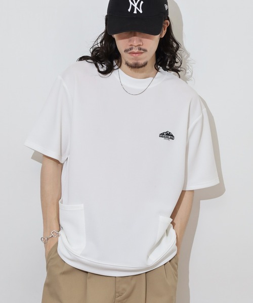 FUNALIVE(ファンアライブ)の「ドライ ダブルポケ ロゴ 半袖 Tシャツ(Tシャツ/カットソー・メンズ・ブラック/チャコールグレー/ネイビー/ホワイト・L/LL/M)」の5枚目の写真