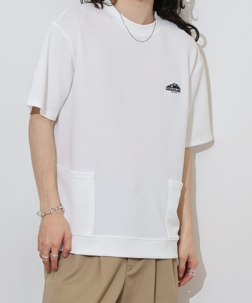 FUNALIVE(ファンアライブ)の「ドライ ダブルポケ ロゴ 半袖 Tシャツ(Tシャツ/カットソー・メンズ・ブラック/チャコールグレー/ネイビー/ホワイト・L/LL/M)」の6枚目の写真