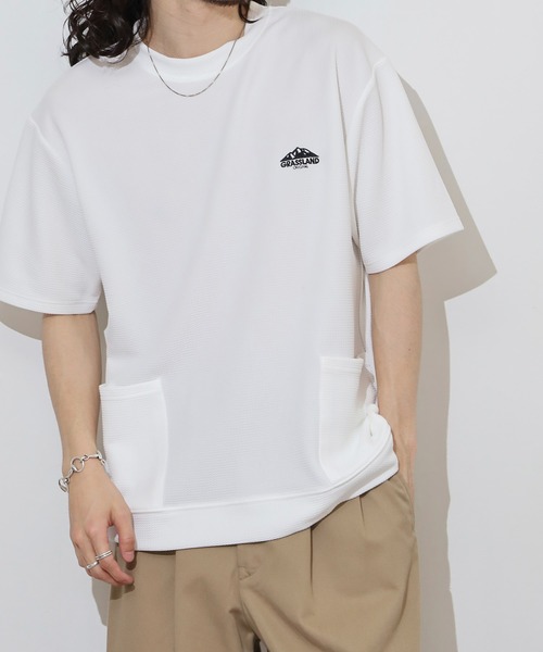 FUNALIVE(ファンアライブ)の「ドライ ダブルポケ ロゴ 半袖 Tシャツ(Tシャツ/カットソー・メンズ・ブラック/チャコールグレー/ネイビー/ホワイト・L/LL/M)」の7枚目の写真