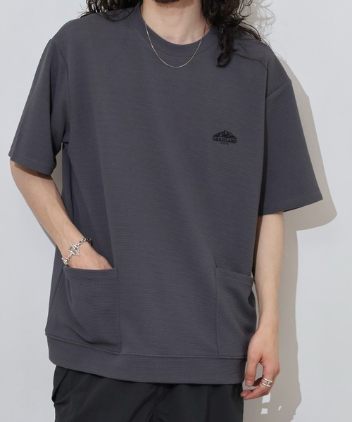FUNALIVE(ファンアライブ)の「ドライ ダブルポケ ロゴ 半袖 Tシャツ(Tシャツ/カットソー・メンズ・ブラック/チャコールグレー/ネイビー/ホワイト・L/LL/M)」の13枚目の写真