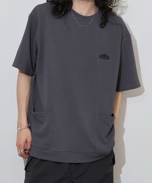 FUNALIVE(ファンアライブ)の「ドライ ダブルポケ ロゴ 半袖 Tシャツ(Tシャツ/カットソー・メンズ・ブラック/チャコールグレー/ネイビー/ホワイト・L/LL/M)」の14枚目の写真