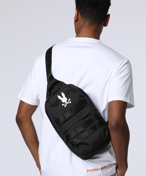 Psycho Bunny（サイコバニー）の「CORDURA fabric スリングバッグ（ショルダーバッグ・メンズ・ブラック・FREE）」の4枚目の写真