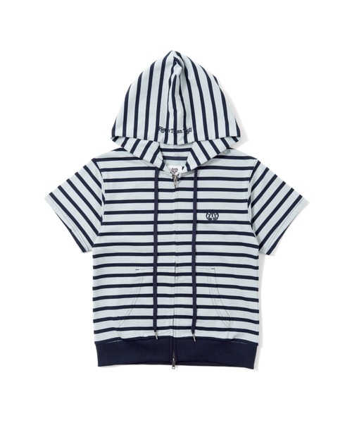 HTH(エイチティーエイチ)の「Assort Short sleeve zip hoodie(パーカー・レディース・パープル/グレー/マスタード・フリー)」の2枚目の写真