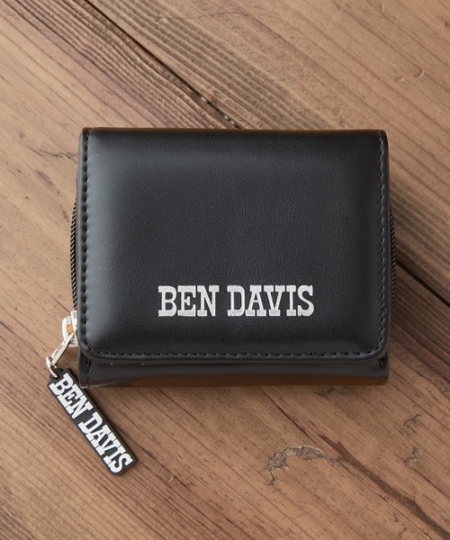 BEN DAVIS(ベンデイビス)の「【BEN DAVIS/ベンデイビス】【手のひらサイズで完結】3つ折り財布 ミニウォレット 独立コインケース 軽い・コンパクト ユニセックス(財布・メンズ・ブラック・FREE)」の1枚目の写真