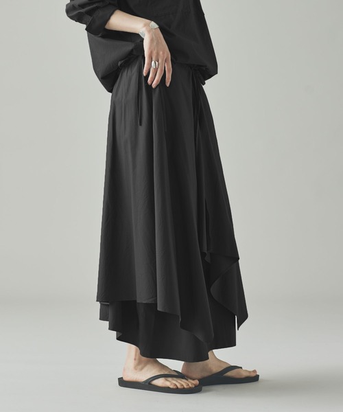 Curensology（カレンソロジー）の「Curensology(カレンソロジー)/コットンサテンスカート（スカート・レディース・グレー/ネイビー・FREE）」の10枚目の写真