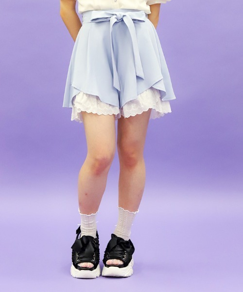 セール】コットン裾フリルキュロット（その他パンツ）｜axes femme