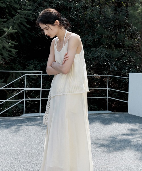 tageechita（タジチタ）の「【tageechita】レイヤードデザイン キャミワンピース（ワンピース・レディース・ライトベージュ・S/M/L）」の2枚目の写真