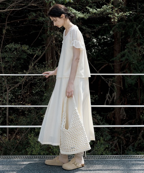 tageechita（タジチタ）の「【tageechita】レイヤードデザイン キャミワンピース（ワンピース・レディース・ライトベージュ・S/M/L）」の7枚目の写真