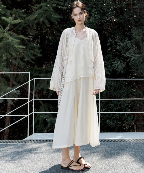 tageechita（タジチタ）の「【tageechita】レイヤードデザイン キャミワンピース（ワンピース・レディース・ライトベージュ・S/M/L）」の10枚目の写真