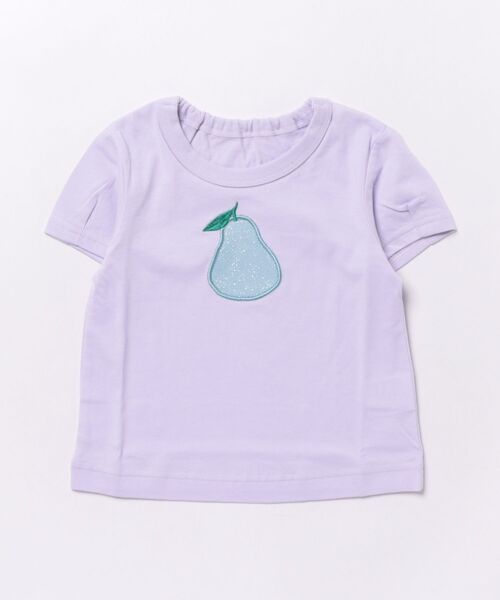 HAKKA BABY（ハッカベビー）の「[ベビー]シャーベットカラーアップリケ接触冷感Tシャツ（Tシャツ/カットソー・キッズ・ホワイト/ピンク/イエロー/パープル/ライトブルー・L）」の3枚目の写真