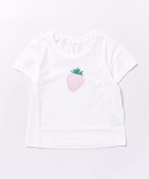 [ベビー]シャーベットカラーアップリケ接触冷感Tシャツ