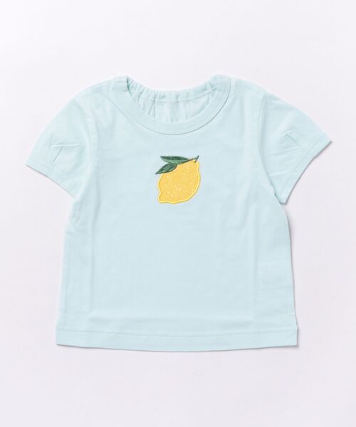 HAKKA BABY（ハッカベビー）の「[ベビー]シャーベットカラーアップリケ接触冷感Tシャツ（Tシャツ/カットソー・キッズ・ホワイト/ピンク/イエロー/パープル/ライトブルー・L）」の2枚目の写真