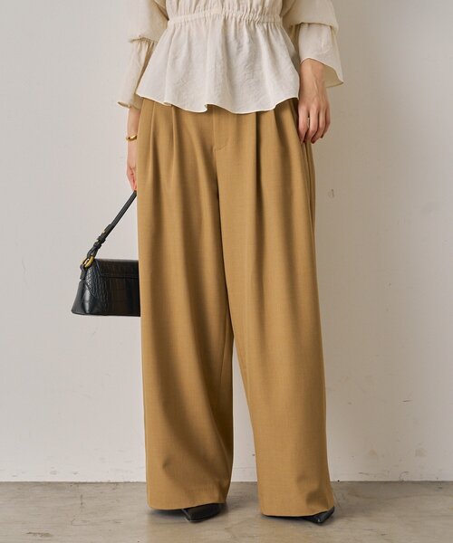 LOUNGEDRESS（ラウンジドレス）の「3タックワイドパンツ（その他パンツ・レディース・モカ/ブラック/ライトベージュ・SMALL/MEDIUM）」の12枚目の写真