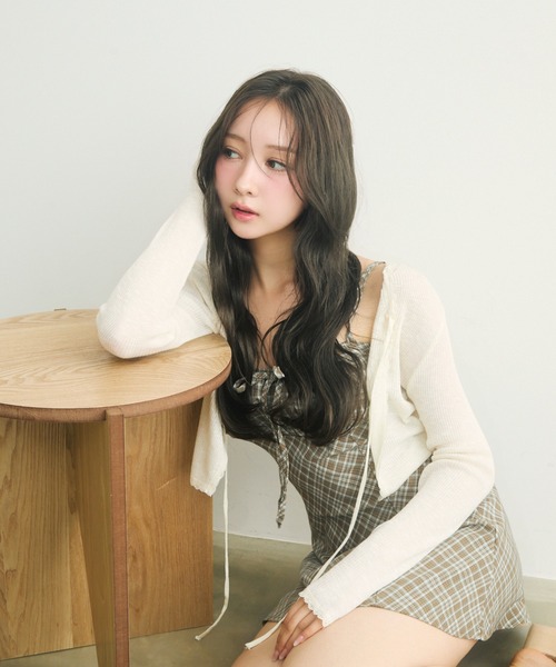 ♡チェスティ♡ パリ柄 ワンピース size0 チェック柄 フロントギャザー キャミソールミニワンピース