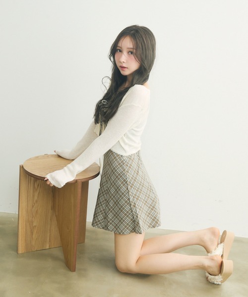 TITTY&CO.（ティティーアンドコー）の「チェック柄キャミワンピ（ワンピース・レディース・モカ/ブラック・FREE）」の11枚目の写真