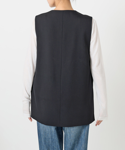 スピックアンドスパン　twカルゼVネック ベスト セール】TWカルゼVネックベスト（ベスト）｜Spick & Span（スピック