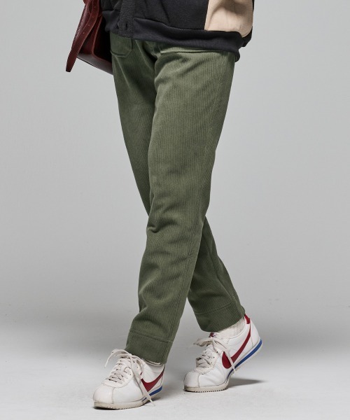 KRIFF MAYER Lady's Collection(クリフメイヤーレディースコレクション)の「【暖パン】裏フリースコーデュロイベイカーパンツ(その他パンツ・レディース・ブラック/オリーブ/ブラウン/ベージュ/ワインレッド・MEDIUM/LARGE)」の4枚目の写真