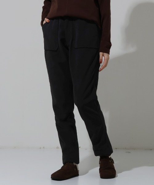 KRIFF MAYER Lady's Collection(クリフメイヤーレディースコレクション)の「【暖パン】裏フリースコーデュロイベイカーパンツ(その他パンツ・レディース・ブラック/オリーブ/ブラウン/ベージュ/ワインレッド・MEDIUM/LARGE)」の2枚目の写真