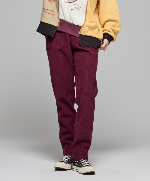 KRIFF MAYER Lady's Collection(クリフメイヤーレディースコレクション)の「【暖パン】裏フリースコーデュロイベイカーパンツ(その他パンツ・レディース・ブラック/オリーブ/ブラウン/ベージュ/ワインレッド・MEDIUM/LARGE)」の16枚目の写真
