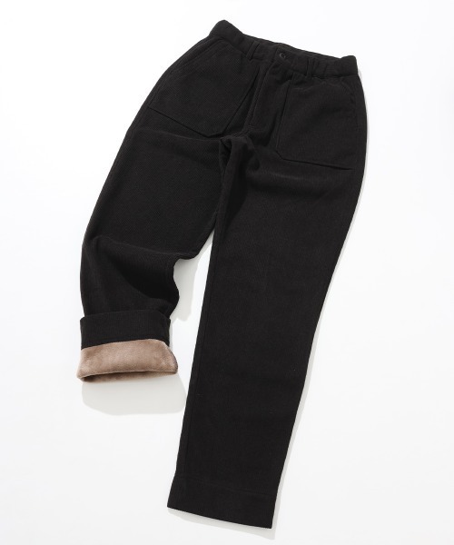 KRIFF MAYER Lady's Collection(クリフメイヤーレディースコレクション)の「【暖パン】裏フリースコーデュロイベイカーパンツ(その他パンツ・レディース・ブラック/オリーブ/ブラウン/ベージュ/ワインレッド・MEDIUM/LARGE)」の8枚目の写真