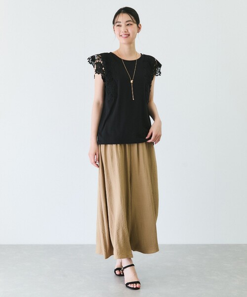Jayro（ジャイロ）の「袖レースプルオーバー（Tシャツ/カットソー・レディース・ライトグレー/ホワイト系その他/グリーン/ブラック・M）」の20枚目の写真