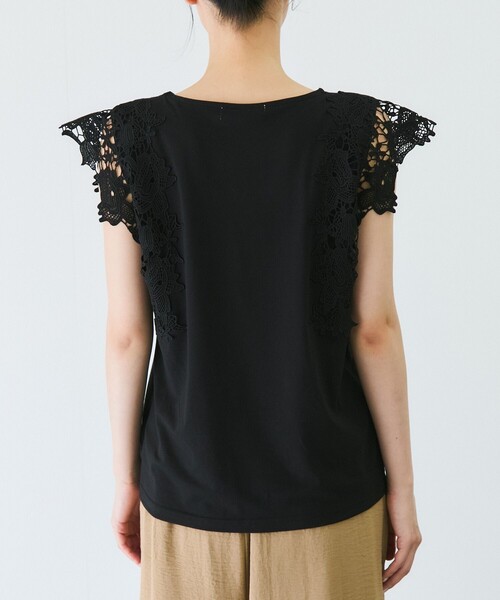 Jayro（ジャイロ）の「袖レースプルオーバー（Tシャツ/カットソー・レディース・ライトグレー/ホワイト系その他/グリーン/ブラック・M）」の17枚目の写真