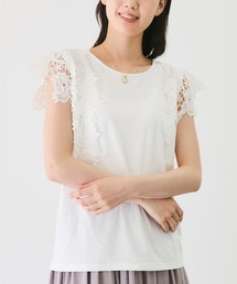 袖レースプルオーバー