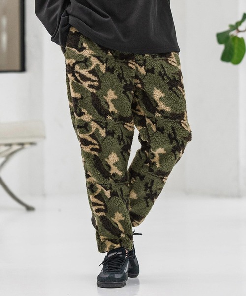 mp13865-Camouflage Sheep Like Boa Pants ボアパンツ（その他パンツ