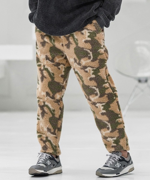 mp13865-Camouflage Sheep Like Boa Pants ボアパンツ（その他パンツ
