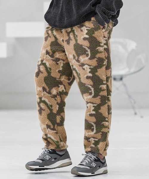 mp13865-Camouflage Sheep Like Boa Pants ボアパンツ（その他パンツ