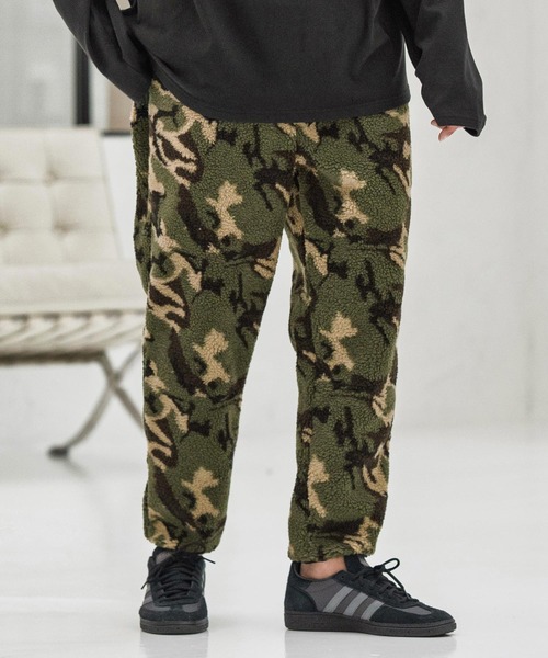 mp13865-Camouflage Sheep Like Boa Pants ボアパンツ（その他パンツ