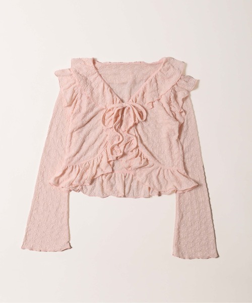 セール】【PHILLY】フリルレースショートカーディガン（カーディガン