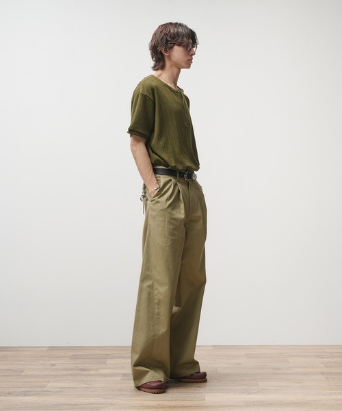 Two-Tuck Wide Structured Chino Pants / 2タックワイドカーブ
