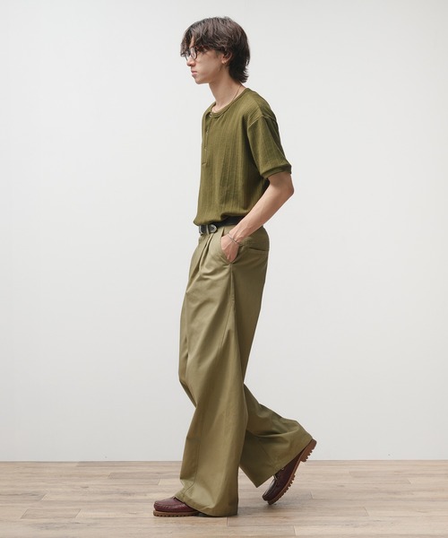 Two-Tuck Wide Structured Chino Pants / 2タックワイドカーブ