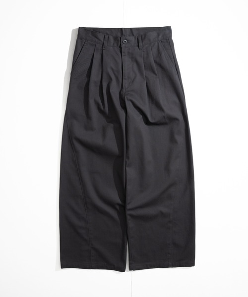 Two-Tuck Wide Structured Chino Pants / 2タックワイドカーブデザイン