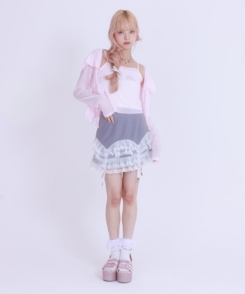 FickleBebe(フィクルベベ)の「スクエアガータースカート(スカート・レディース・ブラック/グレー・0/1)」の16枚目の写真