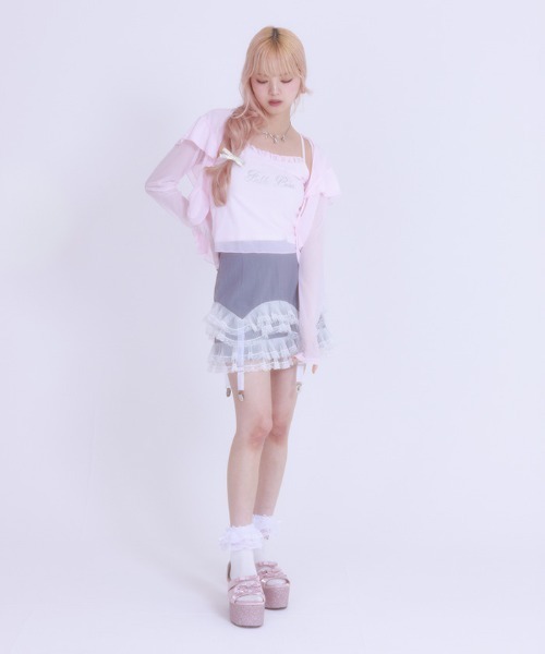 FickleBebe(フィクルベベ)の「スクエアガータースカート(スカート・レディース・ブラック/グレー・0/1)」の17枚目の写真