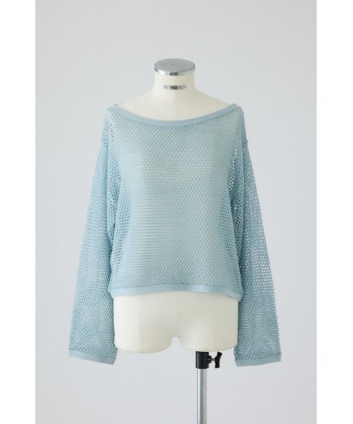 セール】See through long sleeve tops シースルーロングスリーブ