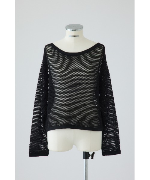 セール】See through long sleeve tops シースルーロングスリーブ