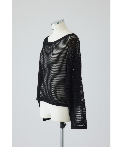RIM.ARK(リムアーク)の「See through long sleeve tops シースルーロングスリーブトップス(ニット/セーター・レディース・ネイビー/ライトブルー/ブラック・FREE)」の14枚目の写真