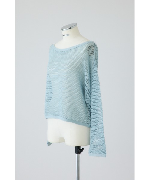 RIM.ARK(リムアーク)の「See through long sleeve tops シースルーロングスリーブトップス(ニット/セーター・レディース・ネイビー/ライトブルー/ブラック・FREE)」の15枚目の写真