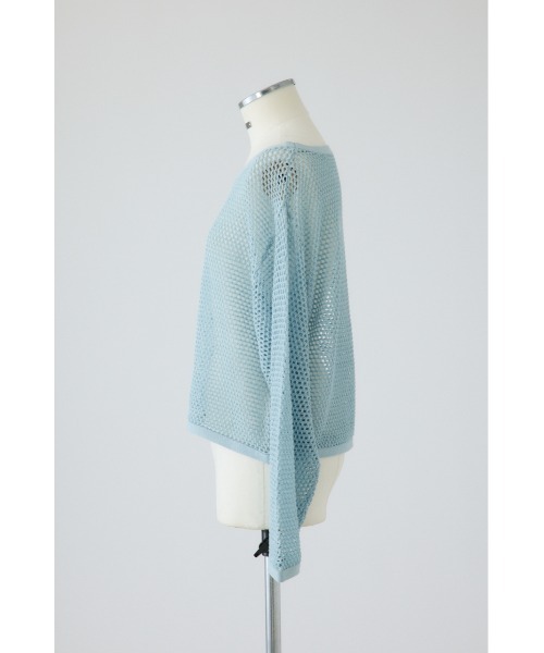 RIM.ARK(リムアーク)の「See through long sleeve tops シースルーロングスリーブトップス(ニット/セーター・レディース・ネイビー/ライトブルー/ブラック・FREE)」の16枚目の写真