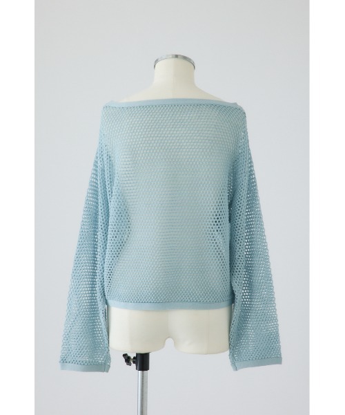 RIM.ARK(リムアーク)の「See through long sleeve tops シースルーロングスリーブトップス(ニット/セーター・レディース・ネイビー/ライトブルー/ブラック・FREE)」の17枚目の写真