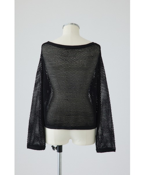 RIM.ARK(リムアーク)の「See through long sleeve tops シースルーロングスリーブトップス(ニット/セーター・レディース・ネイビー/ライトブルー/ブラック・FREE)」の4枚目の写真
